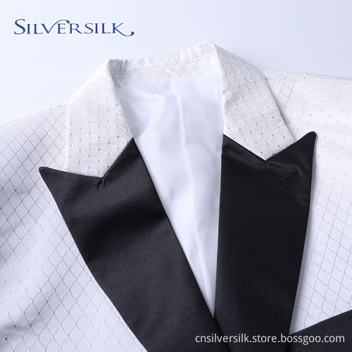 Casual Party Suit Men Blazer Jackets White